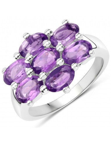 3.01 Carat Genuine  Amethyst .925 Sterling Silver Ring français