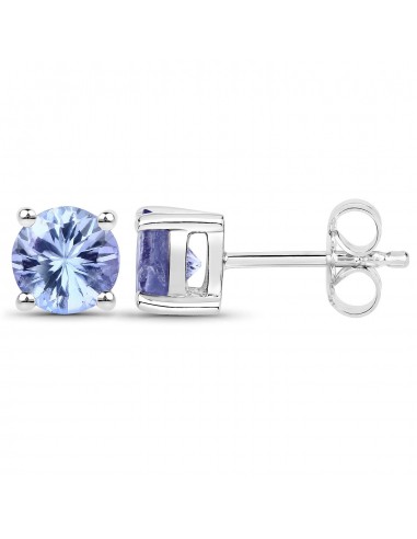 1.90 Carat Genuine Tanzanite .925 Sterling Silver Earrings JUSQU'A -70%! 