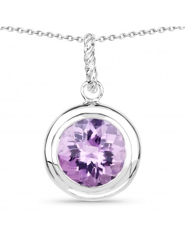 8.00 Carat Genuine Amethyst .925 Sterling Silver Pendant suggérées chez