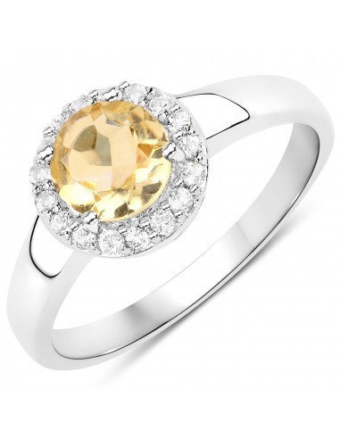 3.83 Carat Genuine Citrine and White Topaz .925 Sterling Silver Jewelry Set meilleur choix