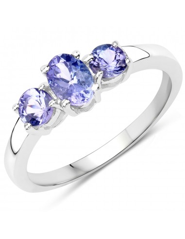 0.90 Carat Genuine Tanzanite .925 Sterling Silver Ring 50-70% off 