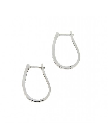 Natural .50ct Diamond Hoop Earrings 10KT White Gold outlet