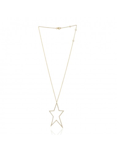 0.81ct Diamond Star Necklace 14k Yellow Gold Jewelry commande en ligne