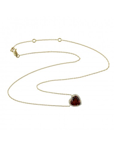 3.78ct Natural Rhodolite Garnet Chain Necklace 14k Yellow Gold Diamond Jewelry prix pour 