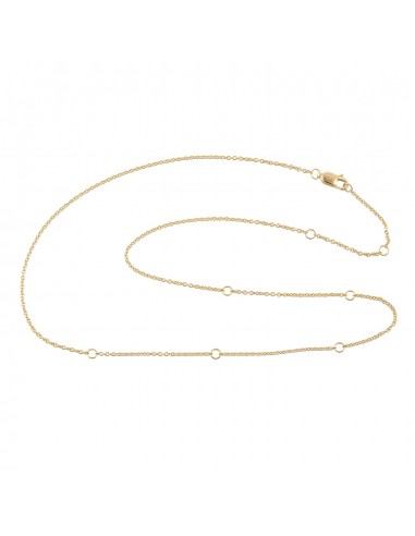 Solid 14k Yellow Gold Chain Necklace Fine Jewelry offre 