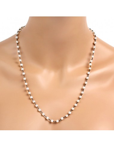 50.48 ct Pearl Beads 925 Sterling Silver Handmade Necklace Women Fashion Jewelry Venez acheter