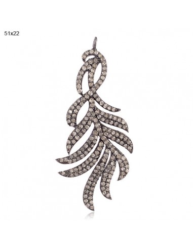 Pave Diamond Pendant 925 Sterling Silver�Women Jewelry du meilleur 