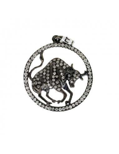 0.39Ct Diamond 18K Solid Gold Fauna Buffalo Design Pendant Vintage Style Jewelry acheter en ligne