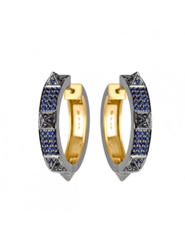 1.12ct Sapphire 18kt Gold .925 Sterling Silver Huggie Earrings Handmade Jewelry Voir les baskets