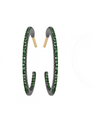 Classy Tsavorite 18kSolid Gold 925 Silver Half Hoop Earrings Jewelry votre restaurant rapide dans 