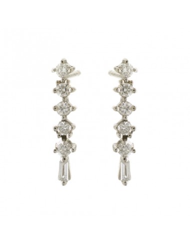 0.5ct Diamond 18kt Solid White Gold Handmade Dangle Earrings Jewelry à prix réduit toute l'année