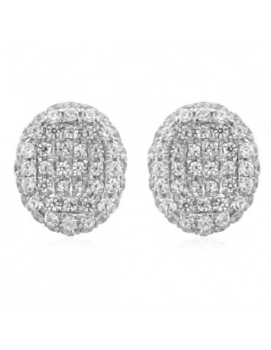 0.53ct Natural Diamond Stud Earrings 18k White Gold Jewelry pas cher 