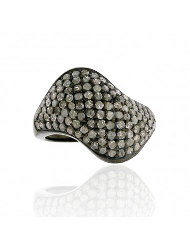 1.99ct Pave Diamond Statement Ring 925 Silver Jewelry Gift ou a consommer sur place