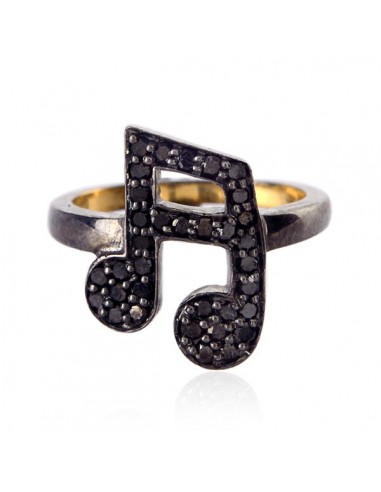 18kt Gold 0.3ct Pave Diamond Play Sign Ring 925 Sterling Silver Fashion Jewelry d'Europe débarque