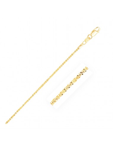 10k Yellow Gold Sparkle Anklet 1.5mm votre