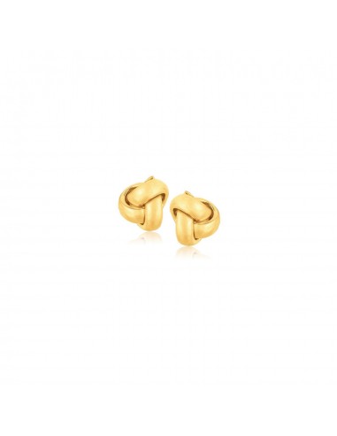 10k Yellow Gold Love Knot Stud Earrings est présent 