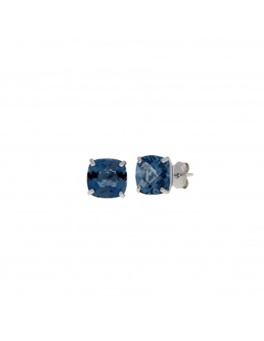 Natural Blue Topaz Stud Earrings Sterling Silver en ligne des produits 