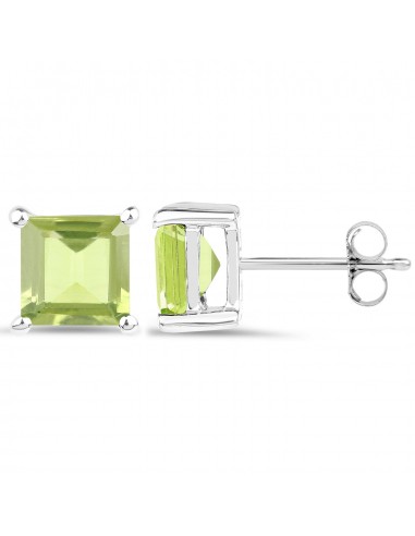 2.30 Carat Genuine Peridot .925 Sterling Silver Earrings acheter