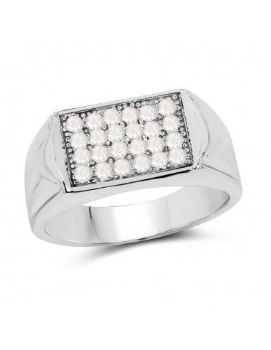 0.41 Carat Genuine White Diamond .925 Sterling Silver Ring chez Cornerstreet bien 