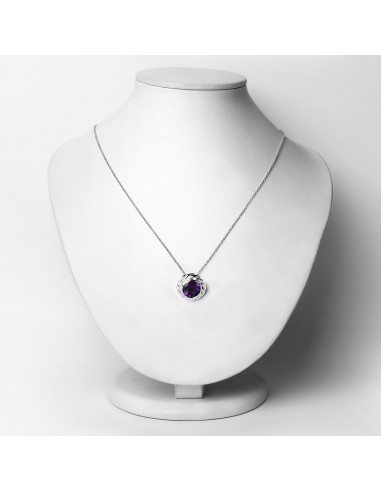 3.30 Carat Genuine Amethyst .925 Sterling Silver Pendant des créatures d'habitude