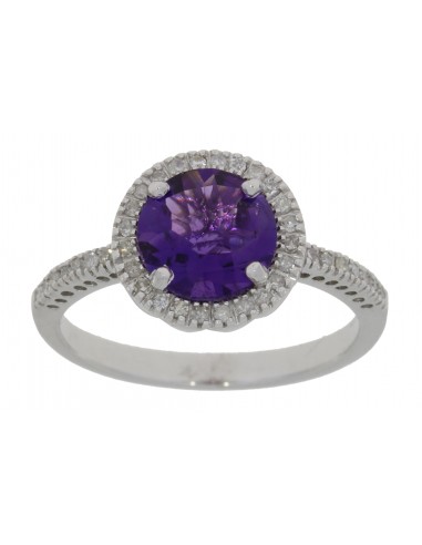 Natural 1.98ct Amethyst Diamond Ring 10KT White Gold Profitez des Offres !