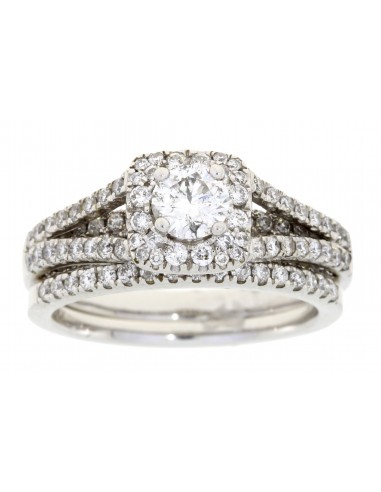 1.37ct Diamond Engagement Ring Set 14KT White Gold sur le site 